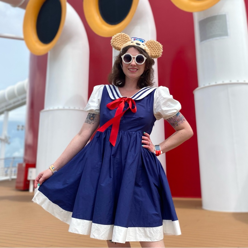 Unique Vintage Sailor Baby Doll Mini Dress